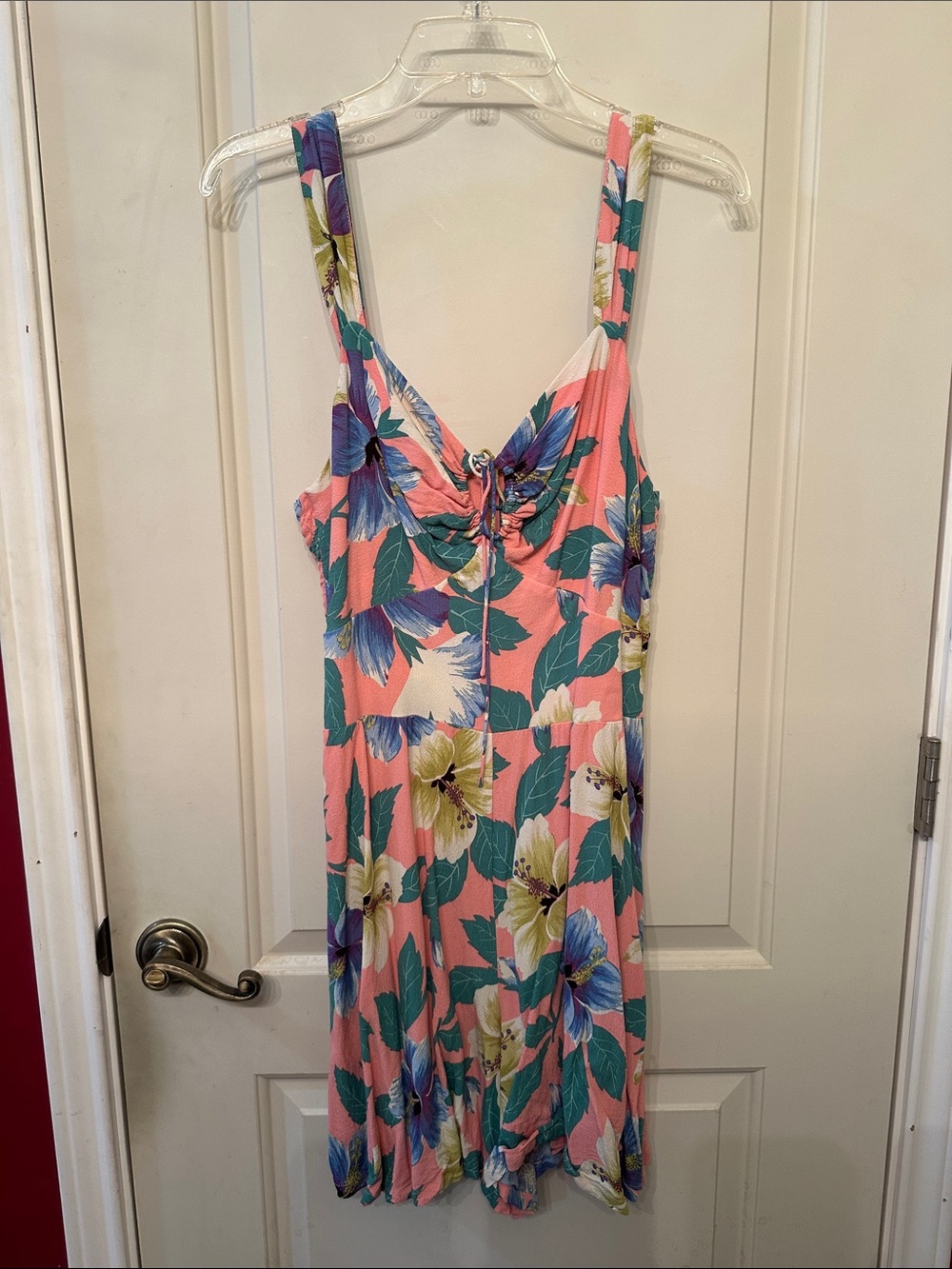 Trashy Diva Coral Floral Sundress Romper